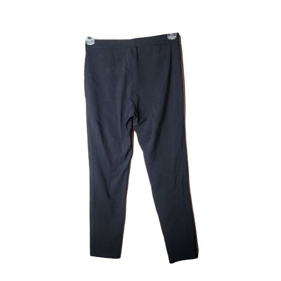 Clara Sun Woo Women's Black Pants Straight Artsy Pull on Stretch Size Medium t8 - Picture 2 of 6
